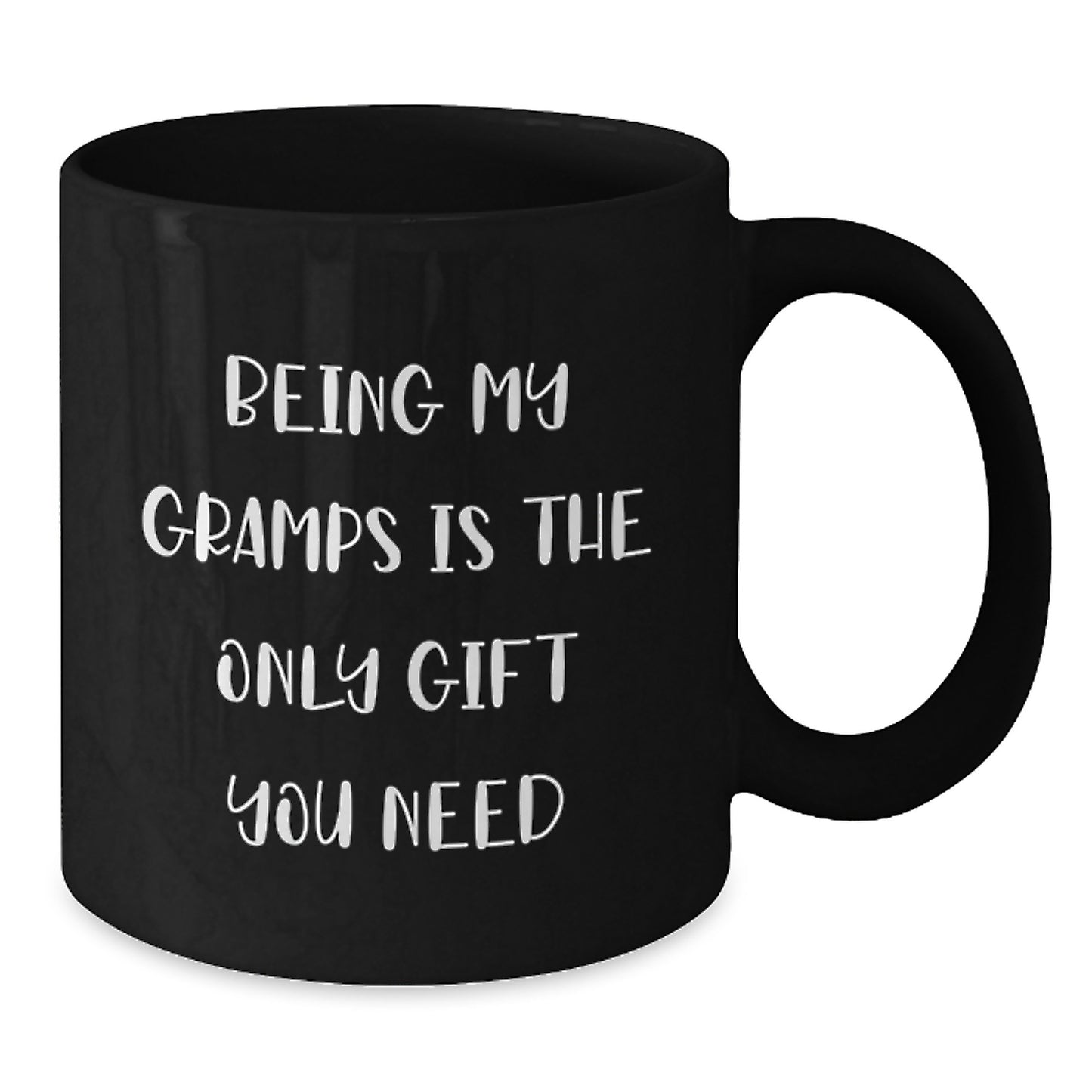 Funny Gramps Gifts from Family, Black Coffee Mugs for Him, Perfect Christmas Unique Gifts, Being 'My Gramps' Is The Only Gift You Need - Additional