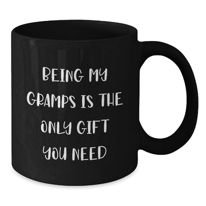 Funny Gramps Gifts from Family, Black Coffee Mugs for Him, Perfect Christmas Unique Gifts, Being 'My Gramps' Is The Only Gift You Need - Additional