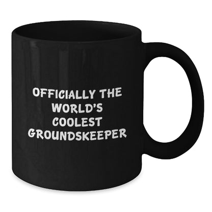 Funny groundskeeper Gifts, Officially The World's Coolest groundskeeper Graduation Mugs, Black Coffee Mug for Men Friends Family - Additional