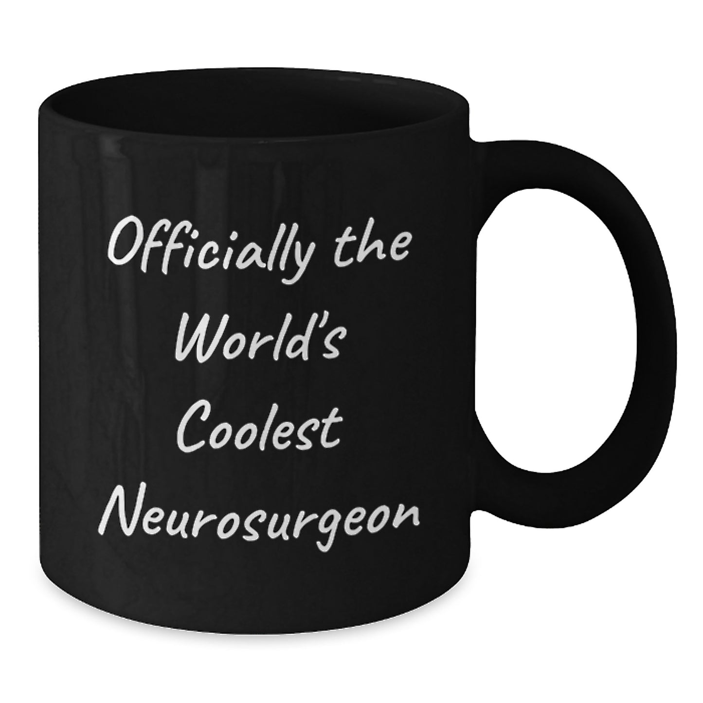 Funny Gifts from Friends, Christmas Unique Mugs for Men, Officially The World's Coolest 'Neurosurgeon' Coffee Lover, Black Coffee Mug - Additional