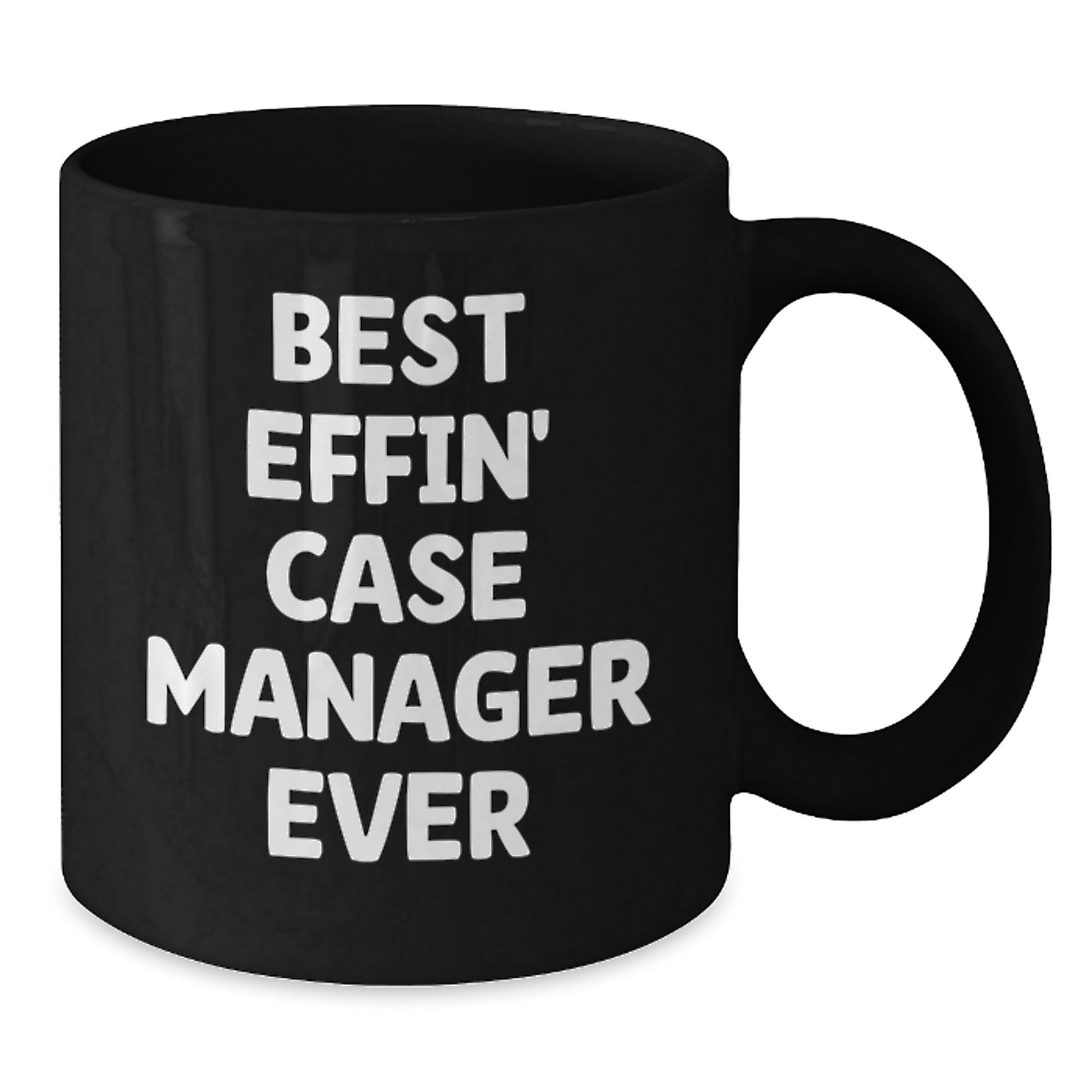 Funny Case Manager Gifts, Best Effin' Case Manager Ever Quote, Black Coffee Mug for Graduation, Gifts from Friends or Family to Case Manager - Additional