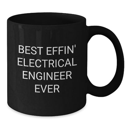 Funny Electrical Engineer Gifts from Family for Men Best Effin' Black Coffee Mug Christmas Unique Presents - Additional