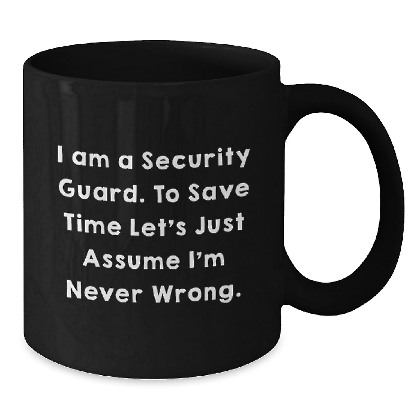 Funny Security Guard Mugs for Christmas Unique Gifts from Friends or Family - Black Coffee Mug for Security Guard - Additional