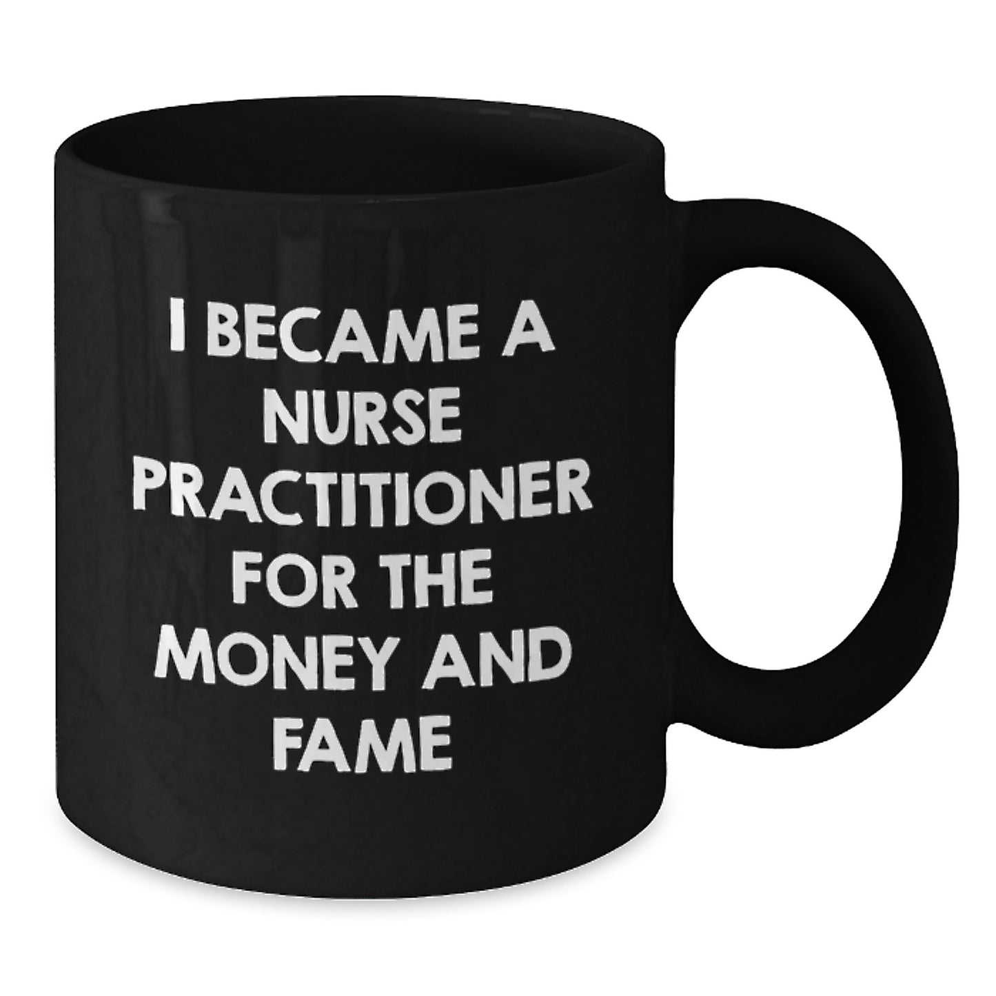 Funny Nurse Practitioner Black Coffee Mug Gifts for Nurse Practitioner Friends from Men - Additional