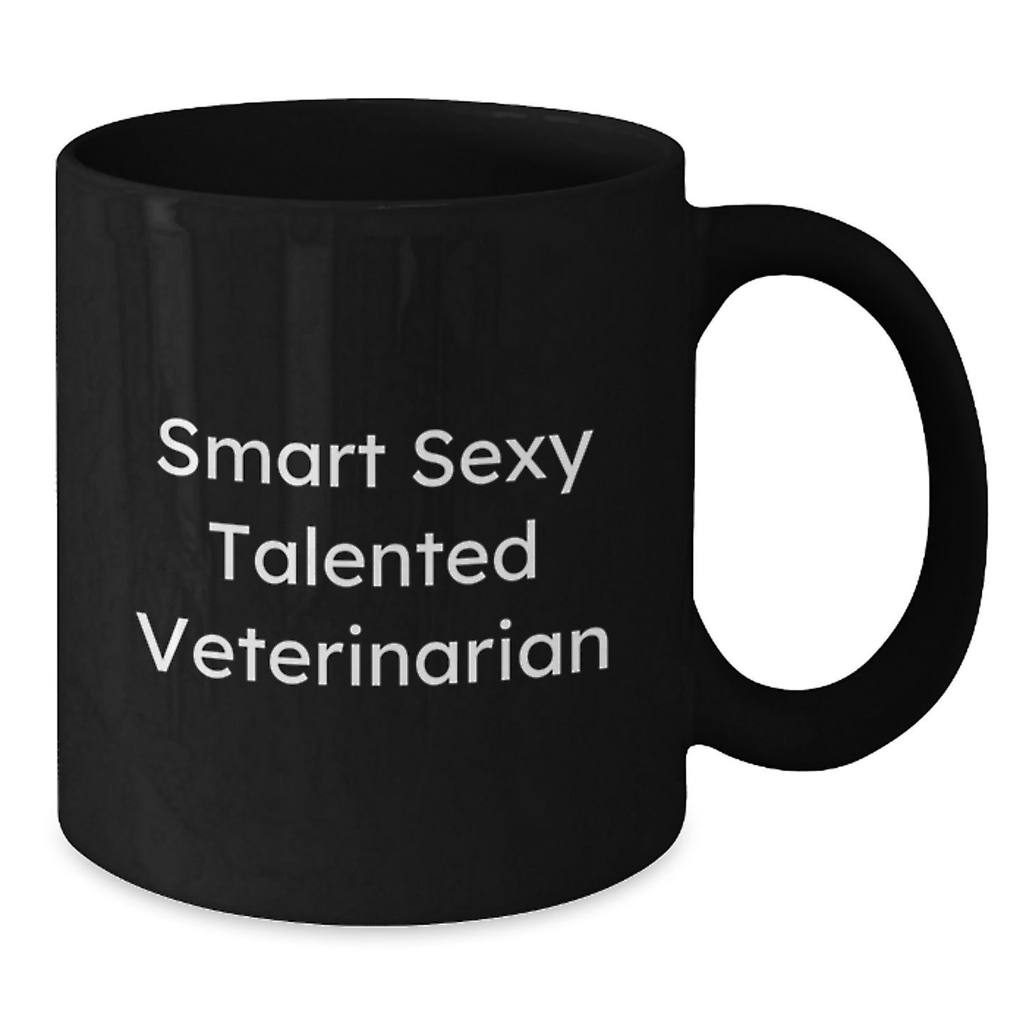 Smart Sexy Talented Veterinarian Funny Graduation Gifts from Friends to Men Veterinarian Black Coffee Mug - Additional