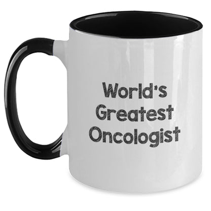 Gifts from Family to World's Greatest Oncologist Funny Coffee Lovers, Two Tone Ceramic Mug for Men and Women, Christmas Unique Gifts - Main