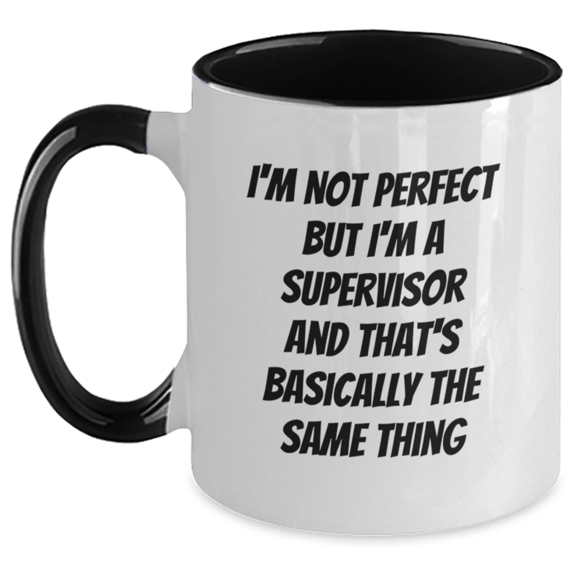 Funny Supervisor Gifts from Men to Friends for Birthday Unique Two Tone Coffee Mug - Main