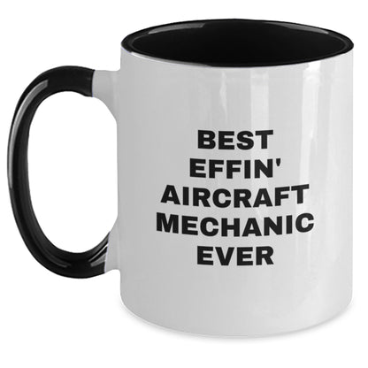 Funny Christmas Unique Gifts for Aircraft Mechanic Men - Best Effin' Mugs from Friends - Main