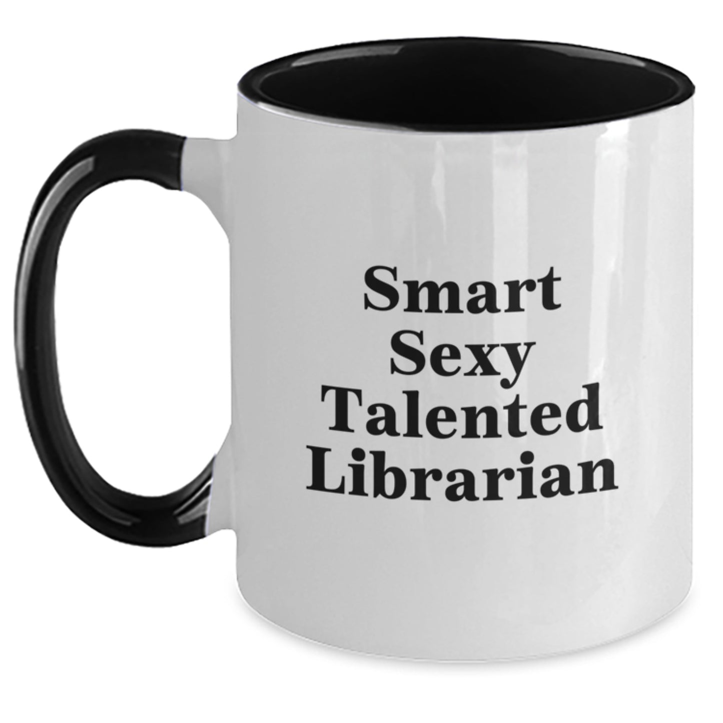 Gifts for Librarians, Funny Two Tone Coffee Mugs, Smart Sexy Talented Librarian Gifts from Friends, Librarian Unique Christmas Memorable Presents - Main