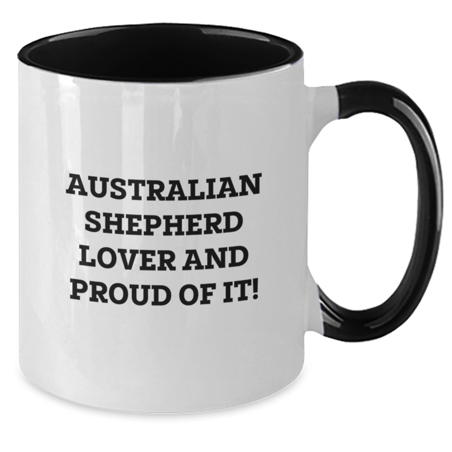 Aussie Shepherd Lover's Funny Quote Two Tone Coffee Mug Gifts from Friends and Family for Valentine's - Additional