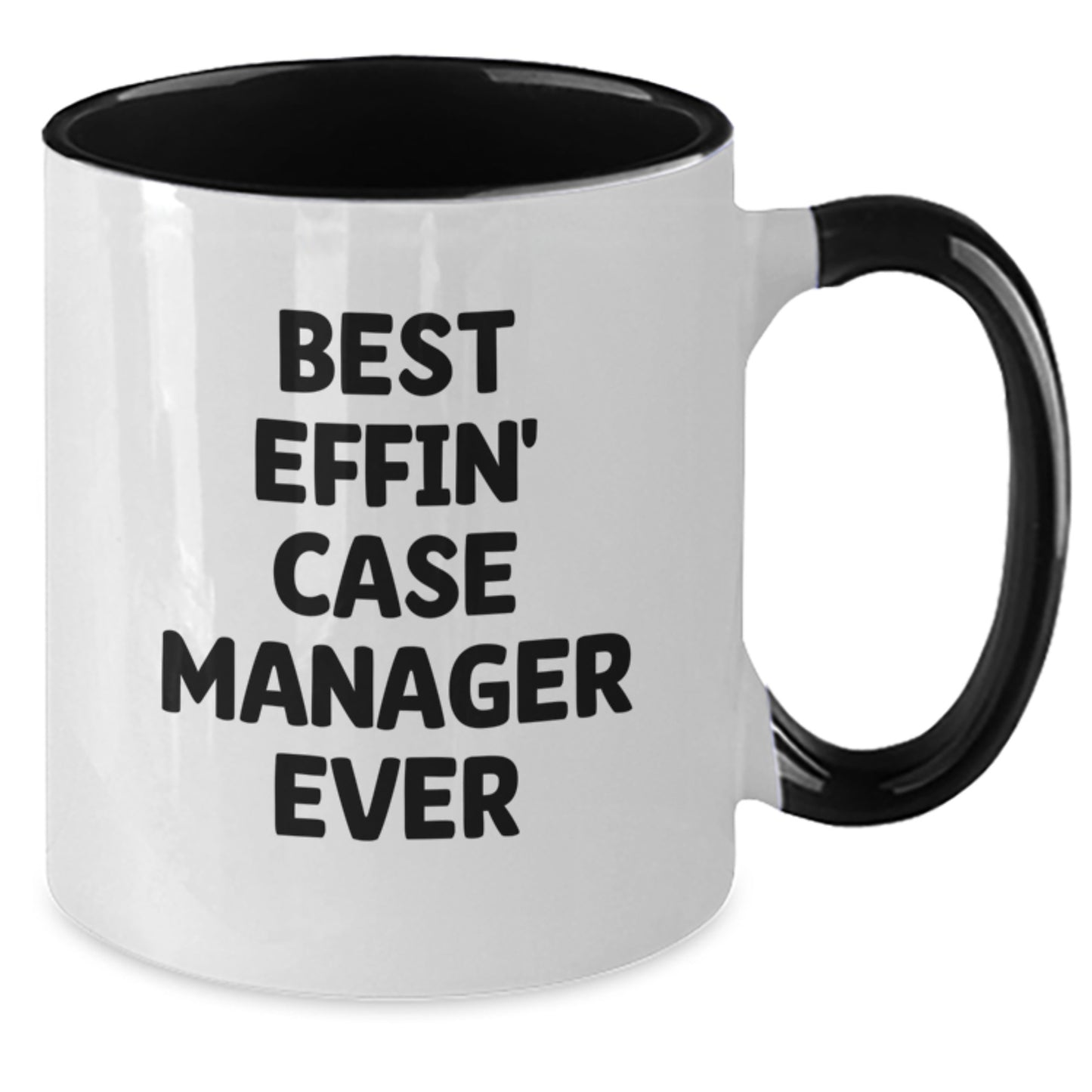 Funny Case Manager Gifts from Friends, Best Effin' Case Manager Ever Two Tone Coffee Mugs for Graduation, Unique Gifts for Case Manager, Case Manager Appreciation Mugs - Additional