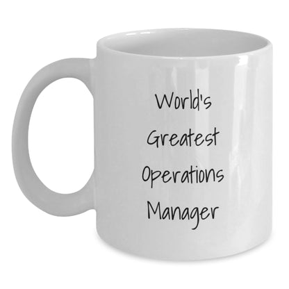 Gifts for Operations Manager, Funny Quote, White Coffee Mug, Birthday Unique Gifts from Family - Main