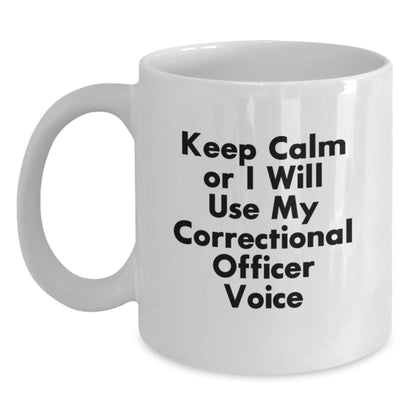 Correctional Officer Love White Coffee Mug Funny Gift for Him, Gifts from Friends, Valentine's Unique Gifts for Correctional Officer, Correctional Officer White Coffee Mug - Main