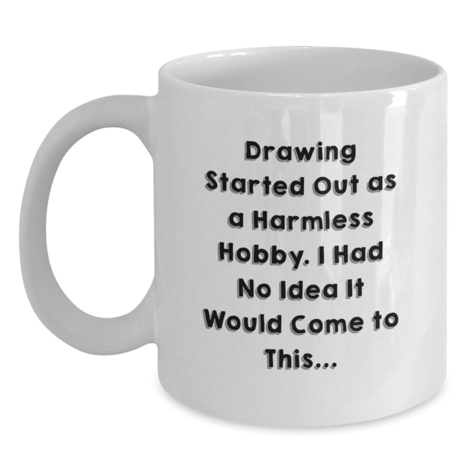 Funny Drawing Lover Gifts from Friends for Valentine's White Coffee Mug - Main