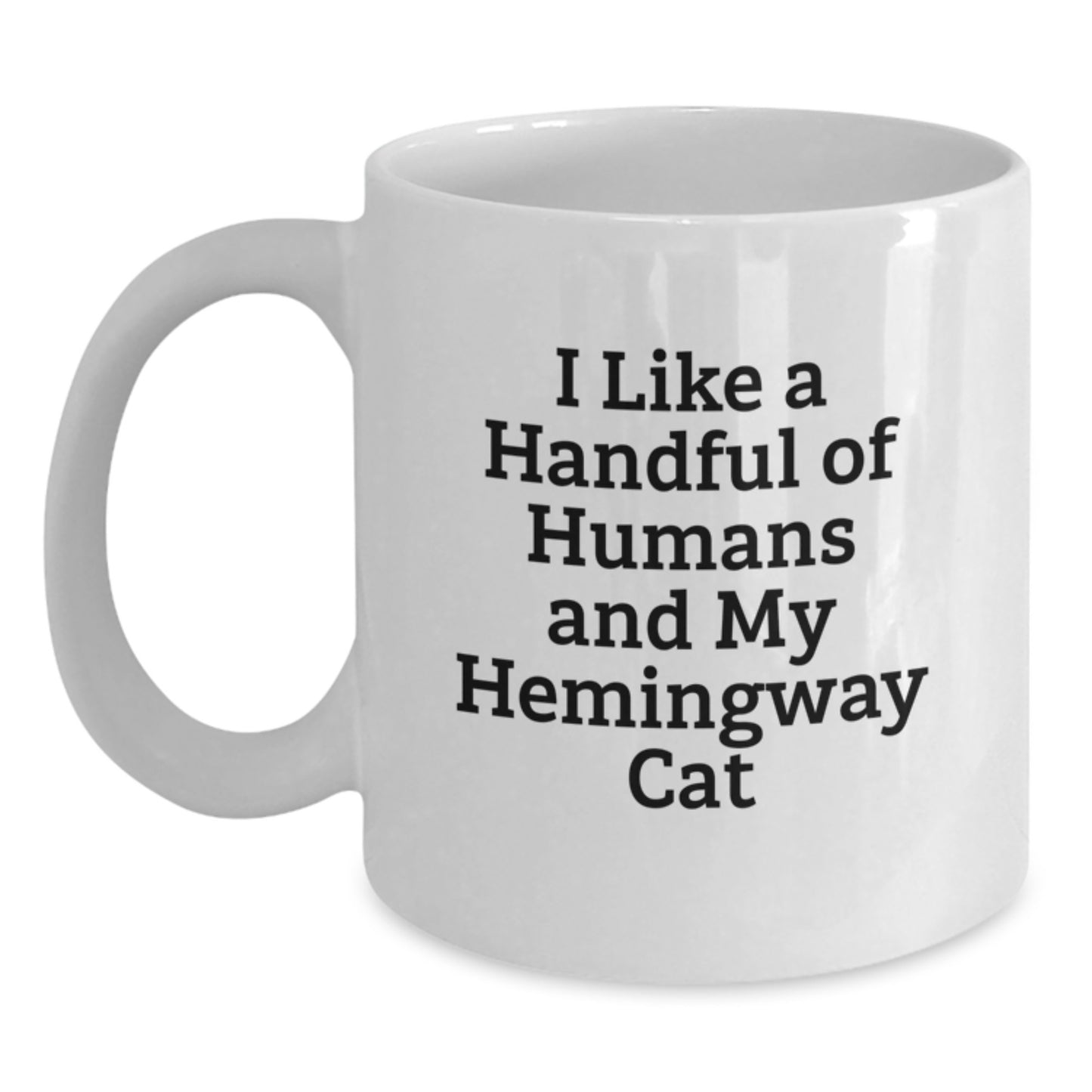 Hemingway Cat Lovers Funny Gifts from Friends for Him Her Birthday White Coffee Mug - Main