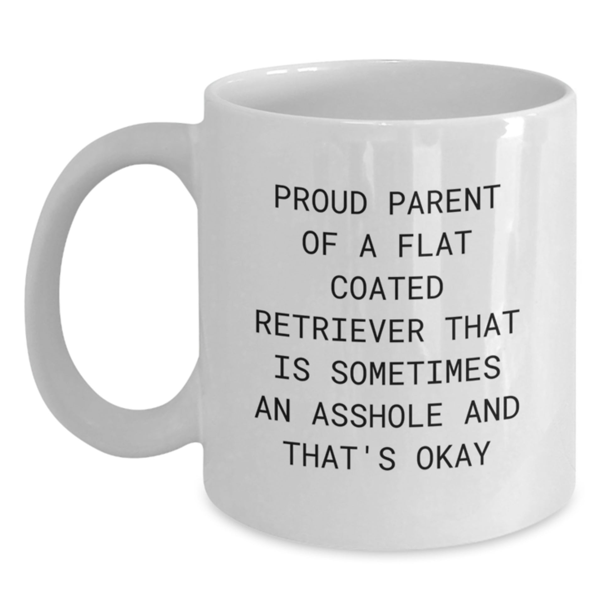 Proud Flat Coated Retriever Dog Parent Gifts from Friends for Birthday, Funny Quote White Coffee Mug - Main