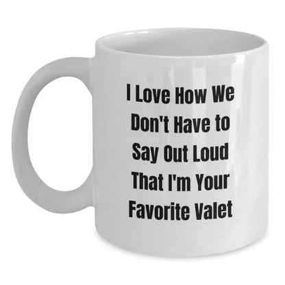 Funny Valet Gifts from Friends, Birthday Unique Gifts for Valet, White Coffee Mug - Main