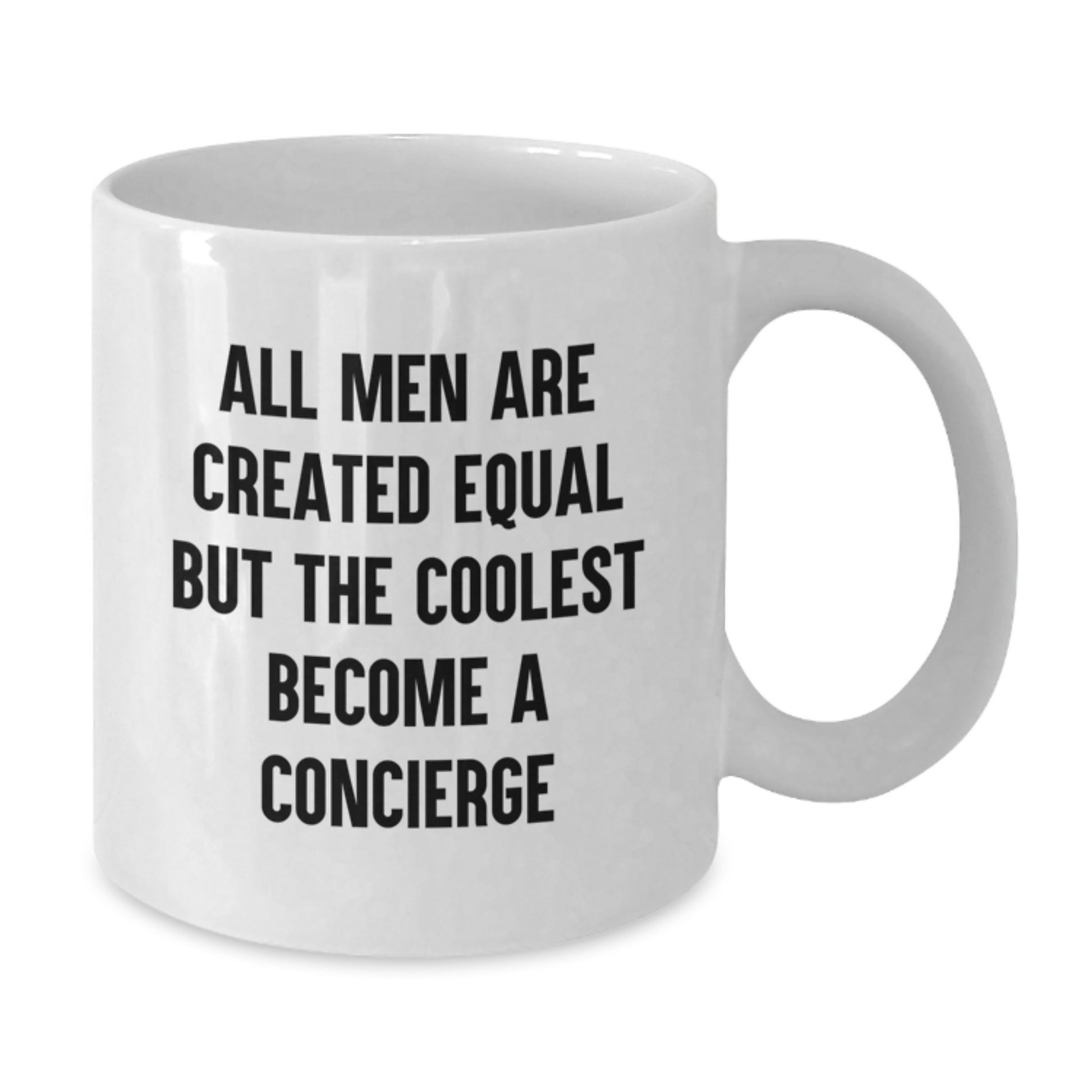 Funny Concierge Gifts for Men, White Coffee Mugs, Valentine's Unique Gifts from Men to Concierge - Additional