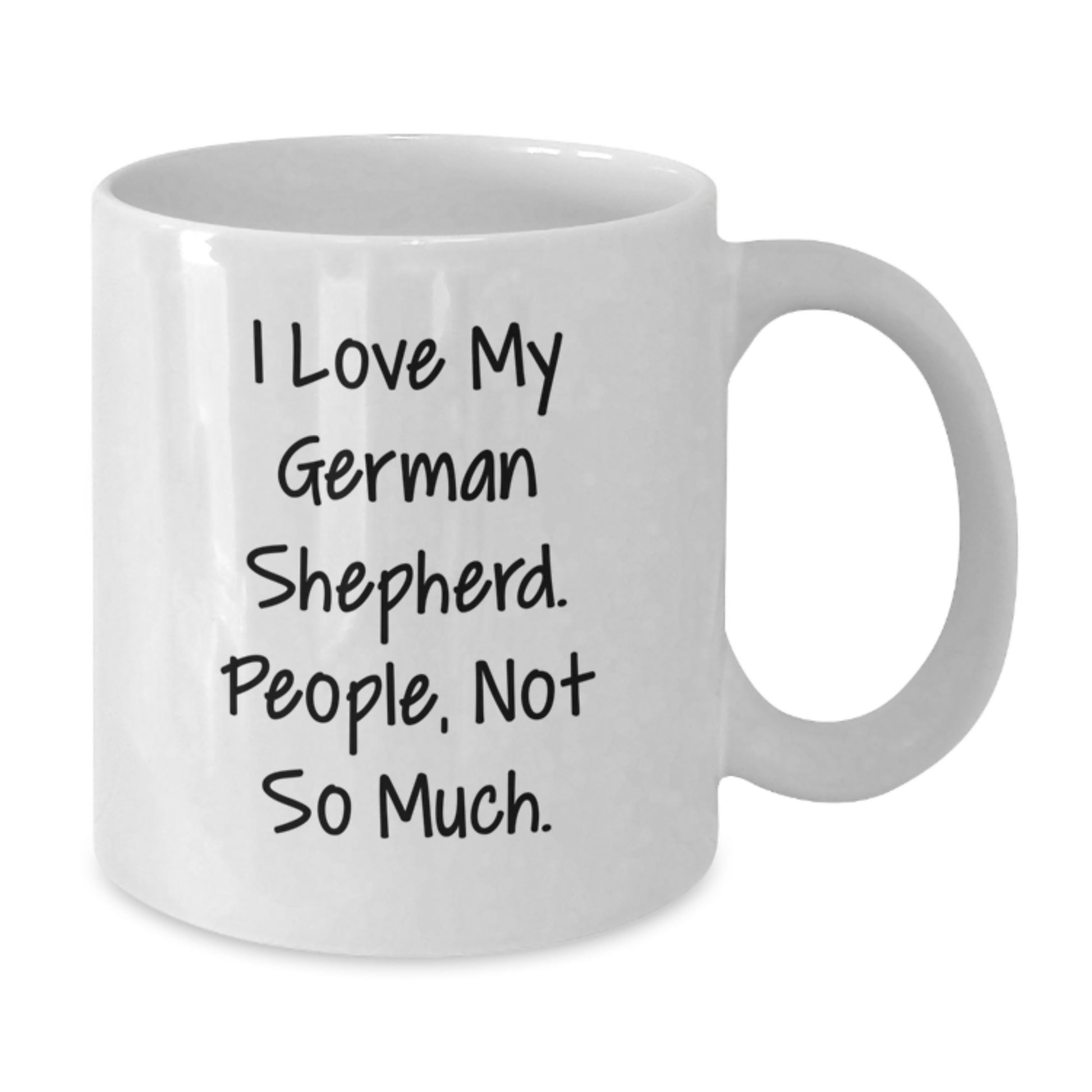 Funny German Shepherd Dog Mom Gifts from Men to Friends, White Coffee Mug for Birthday Unique Presents - Additional