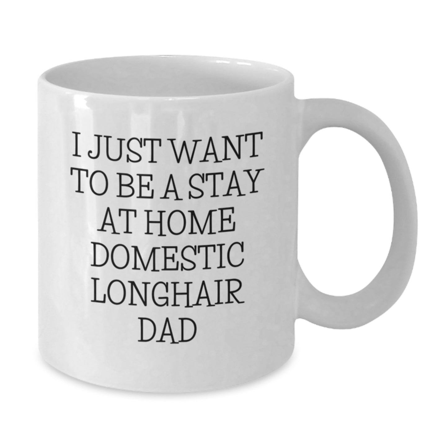 Funny Domestic Longhair Cat Gifts for Him, I Just Want To Be A Stay At Home Domestic Longhair Dad Birthday Unique Mug - Additional