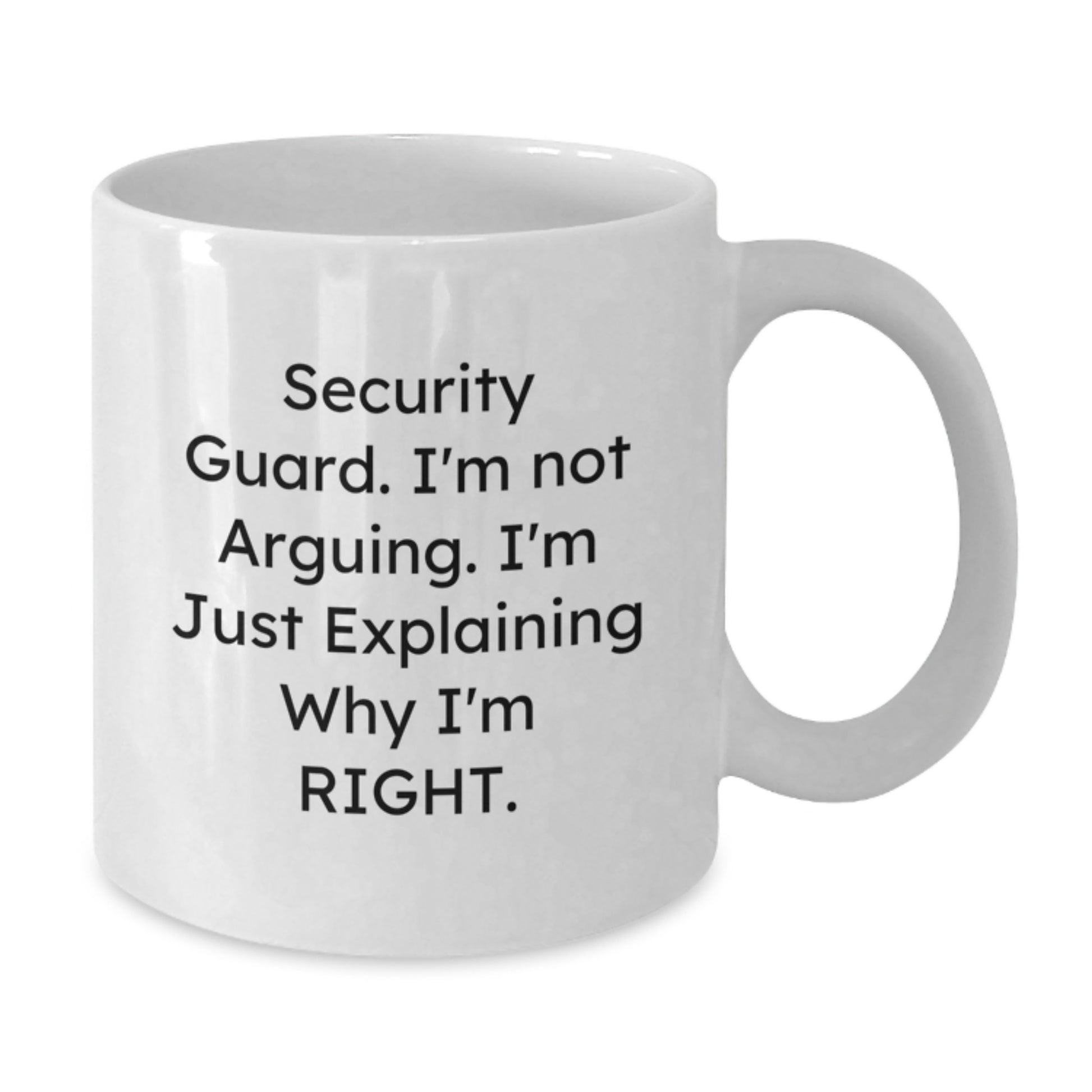 Funny Security Guard Gifts from Friends, White Coffee Mug for Security Guard Birthday Unique - Additional