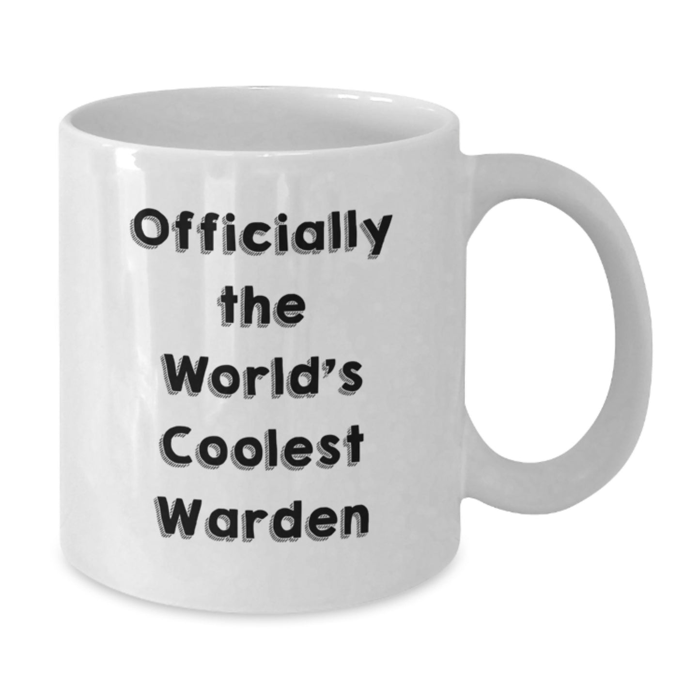 Funny Warden Gifts for Men, Women, Friends - White Coffee Mug with Inspirational Quote 'Officially The World's Coolest Warden' - Gifts from Family, Coworkers, or Friends for Graduation - Additional