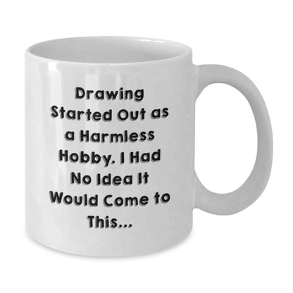 Funny Drawing Lover Gifts from Friends for Valentine's White Coffee Mug - Additional