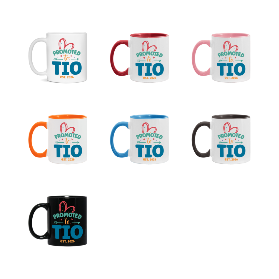 Promoted To Tio Est. 2026 Coffee Mug – New Tio Gift – Pregnancy Announcement Mug For New Baby