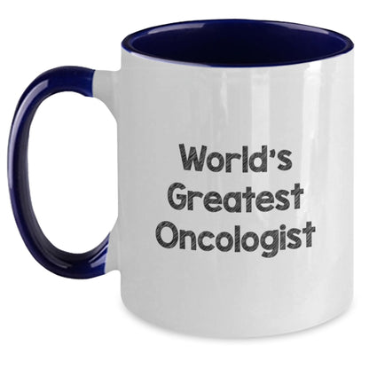 Gifts from Family to World's Greatest Oncologist Funny Coffee Lovers, Two Tone Ceramic Mug for Men and Women, Christmas Unique Gifts - Main