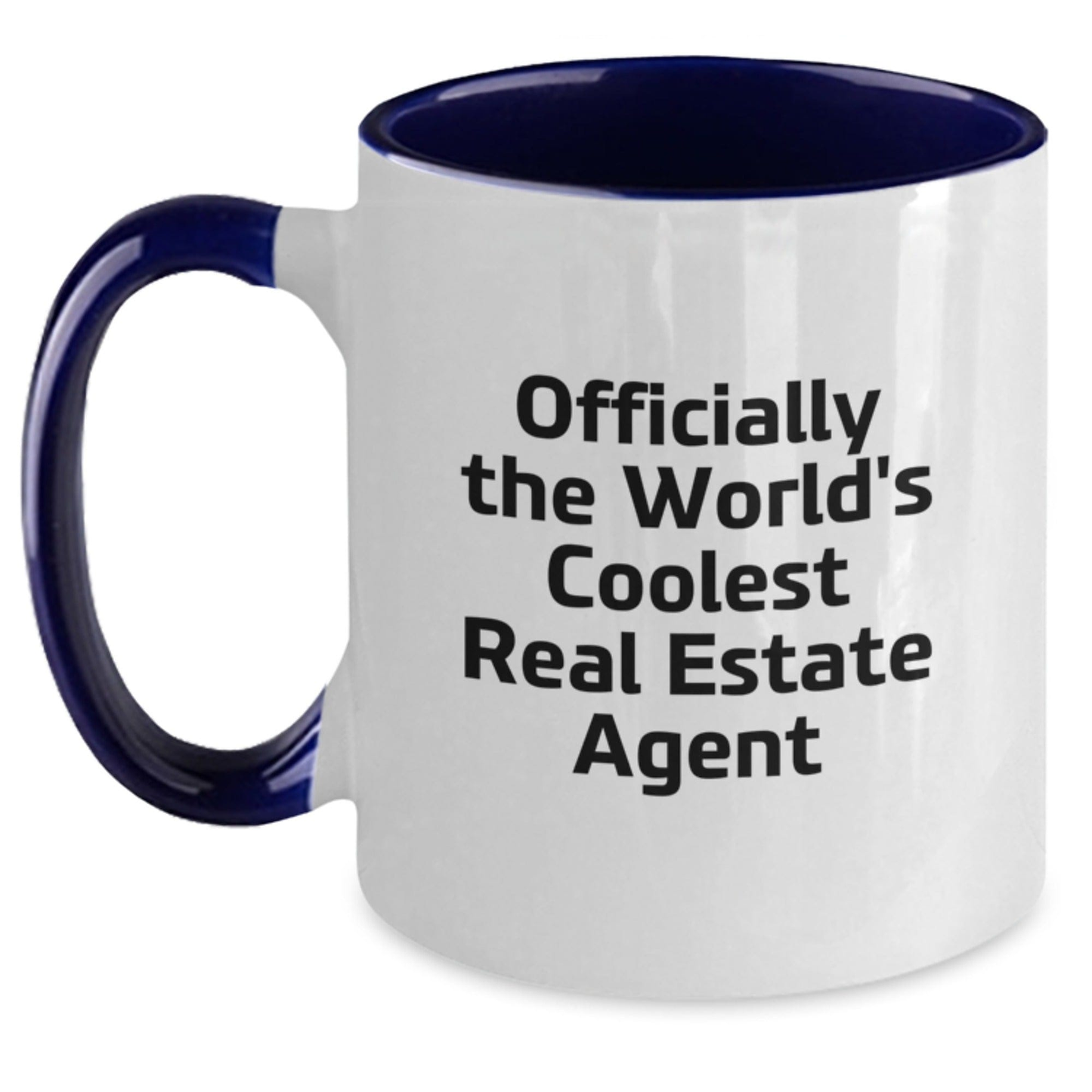 Funny Quotes for Real Estate Agents Gifts from Friends to Friends Christmas Unique Gifts Two Tone Coffee Mugs Officially The World's Coolest Real Estate Agent - Main