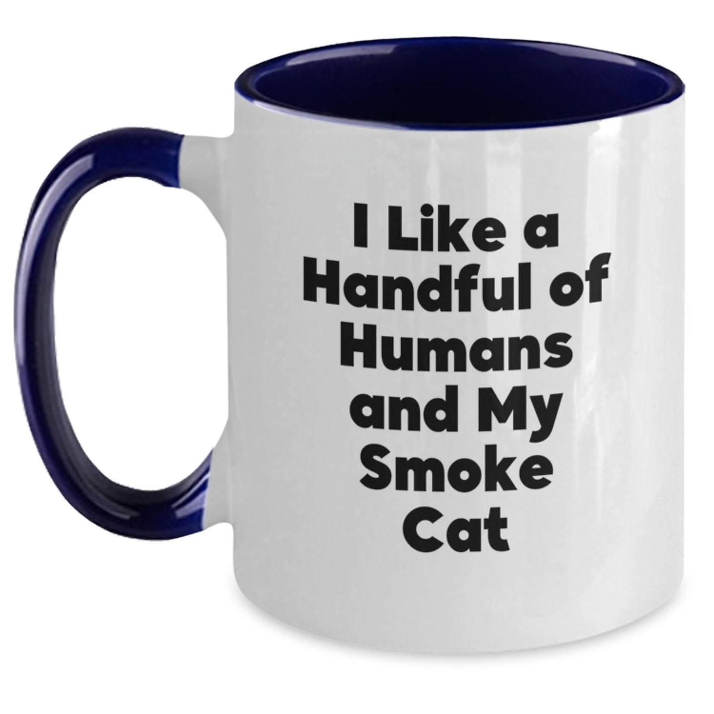 Funny Smoke Cat Two Tone Coffee Mug Gifts for Birthday, Smoke Cat Lovers' Unique Presents from Friends, Coworkers, Family - Main