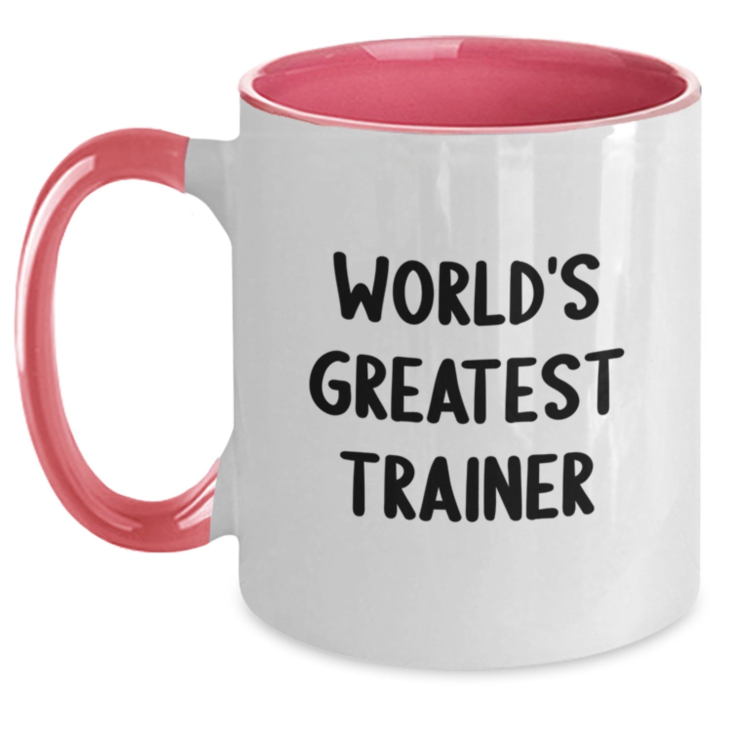 Funny World's Greatest Trainer Gifts from Friends for Trainers on Valentine's Unique Two Tone Coffee Mugs - Main