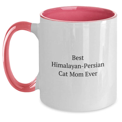 Funny Himalayan-Persian Cat Mom Gifts from Women to Friends - Best Mom Ever Two Tone Coffee Mug for Valentine's - Main