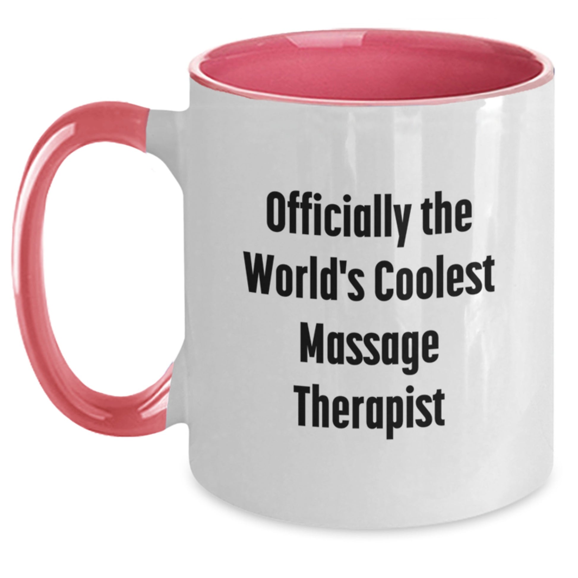 Funny Massage Therapist Gifts from Men, Women, Friends, or Family - Officially The World's Coolest Massage Therapist Two Tone Coffee Mug for Christmas Unique Gifts - Main