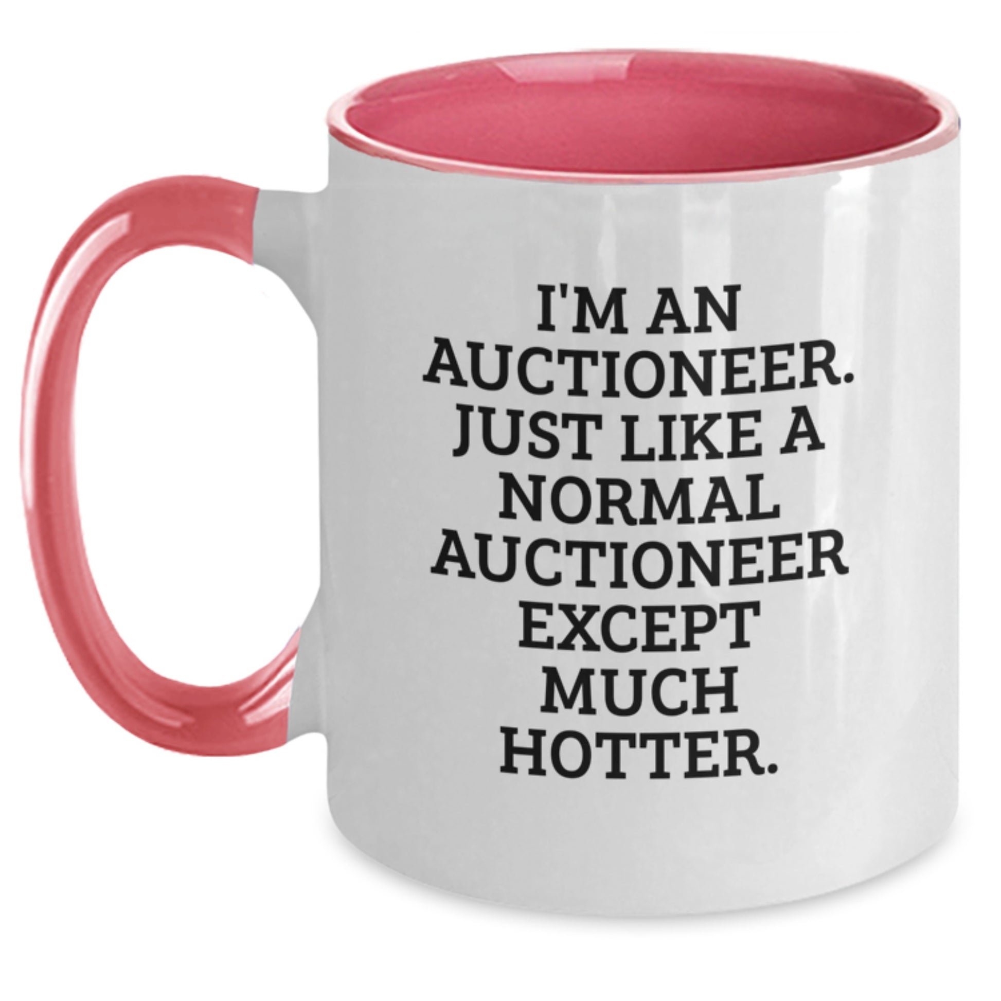 Funny Auctioneer Gifts for Men - Two Tone Coffee Mugs - Gifts from Men for Auctioneer Friends on Mother's Day - Main