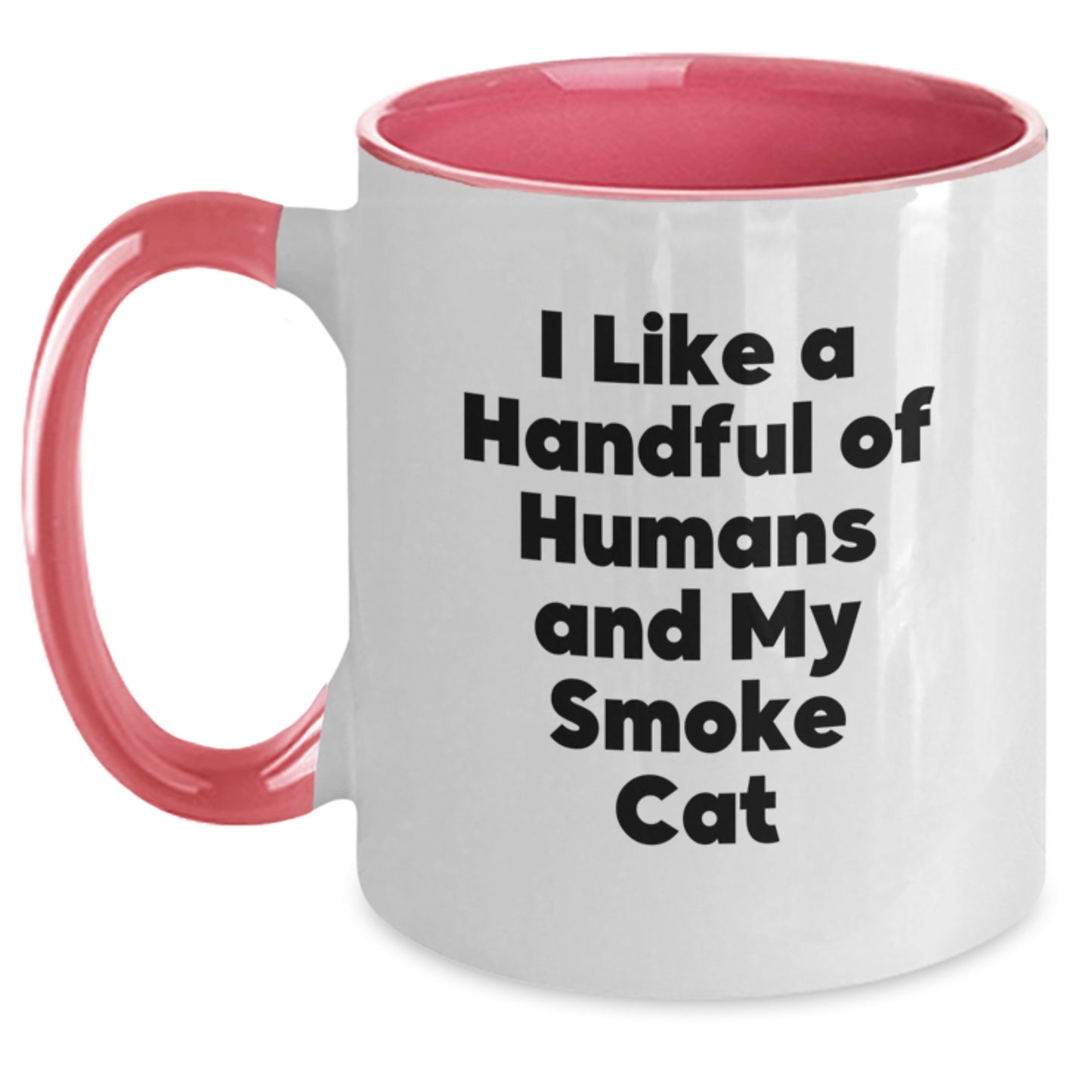 Funny Smoke Cat Two Tone Coffee Mug Gifts for Birthday, Smoke Cat Lovers' Unique Presents from Friends, Coworkers, Family - Main
