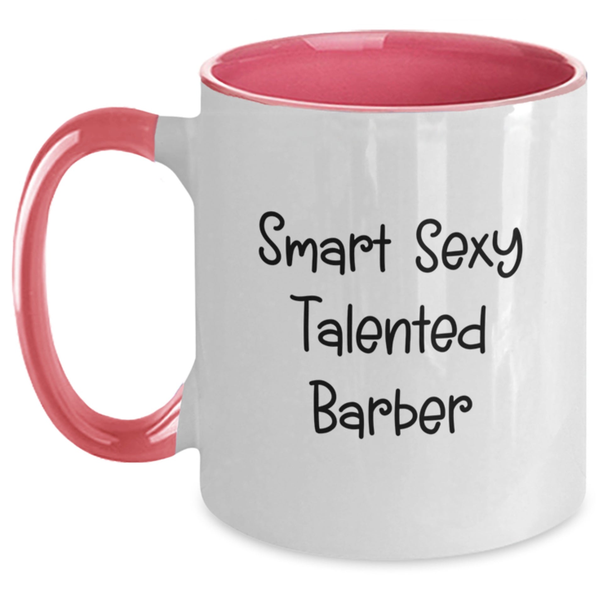 Funny Barber Quotes Gifts from Friends for Barber Two Tone Coffee Mug Birthday Unique - Main