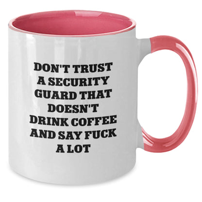 Funny Security Guard Gifts from Friends - Don't Trust A Security Guard That Doesn't Drink Coffee And Say F--k A Lot, Unique Christmas Unique Gifts for Security Guard Men - Additional
