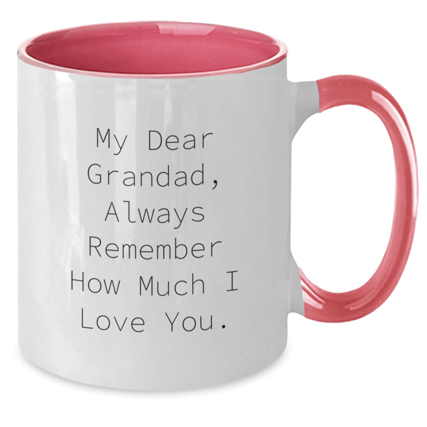 Funny Grandad Gifts from Men to Grandad - Two Tone Coffee Mug with 'My Dear Grandad...' Quote - Birthday Unique Presents - Additional