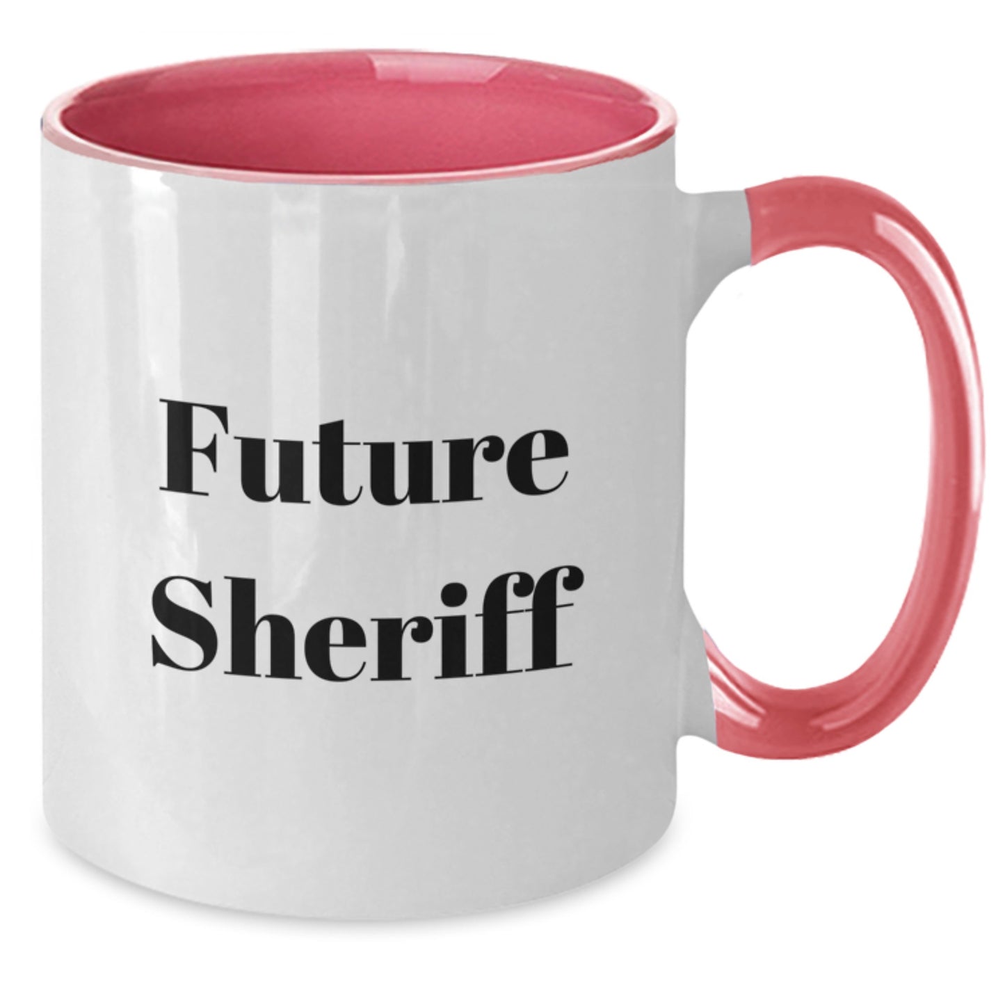 Future Sheriff Gifts from Friends, Funny Two Tone Coffee Mug, Birthday Unique Gifts - Additional