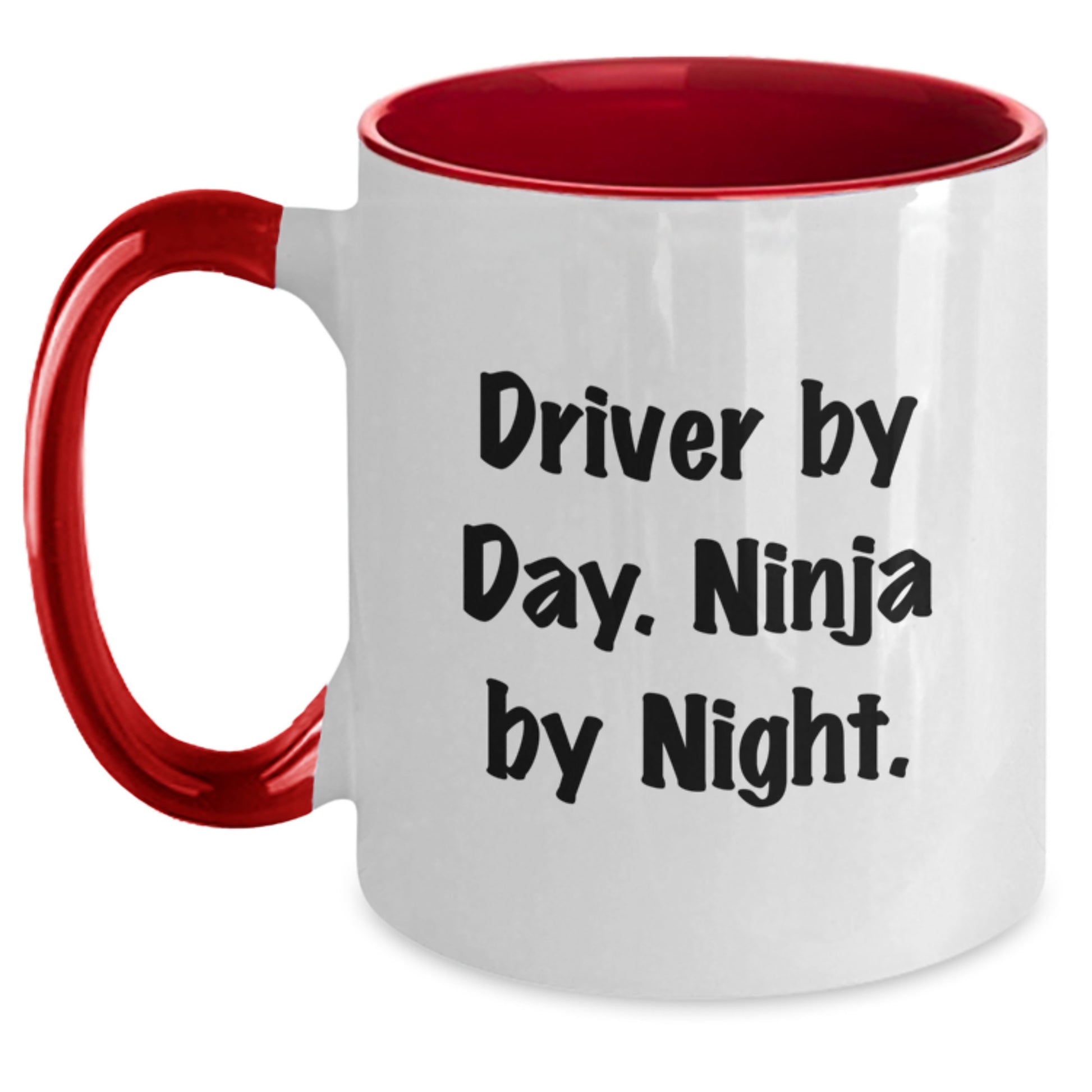 Funny Driver Gifts by Day, Ninja by Night Two Tone Coffee Mugs for Men, Women, Friends, Coworkers, and Family from Driver Enthusiasts - Main