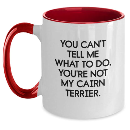 Cute Cairn Terrier Dog Two Tone Coffee Mugs Funny Quotes Gifts from Friends for Men on Valentine's - Main
