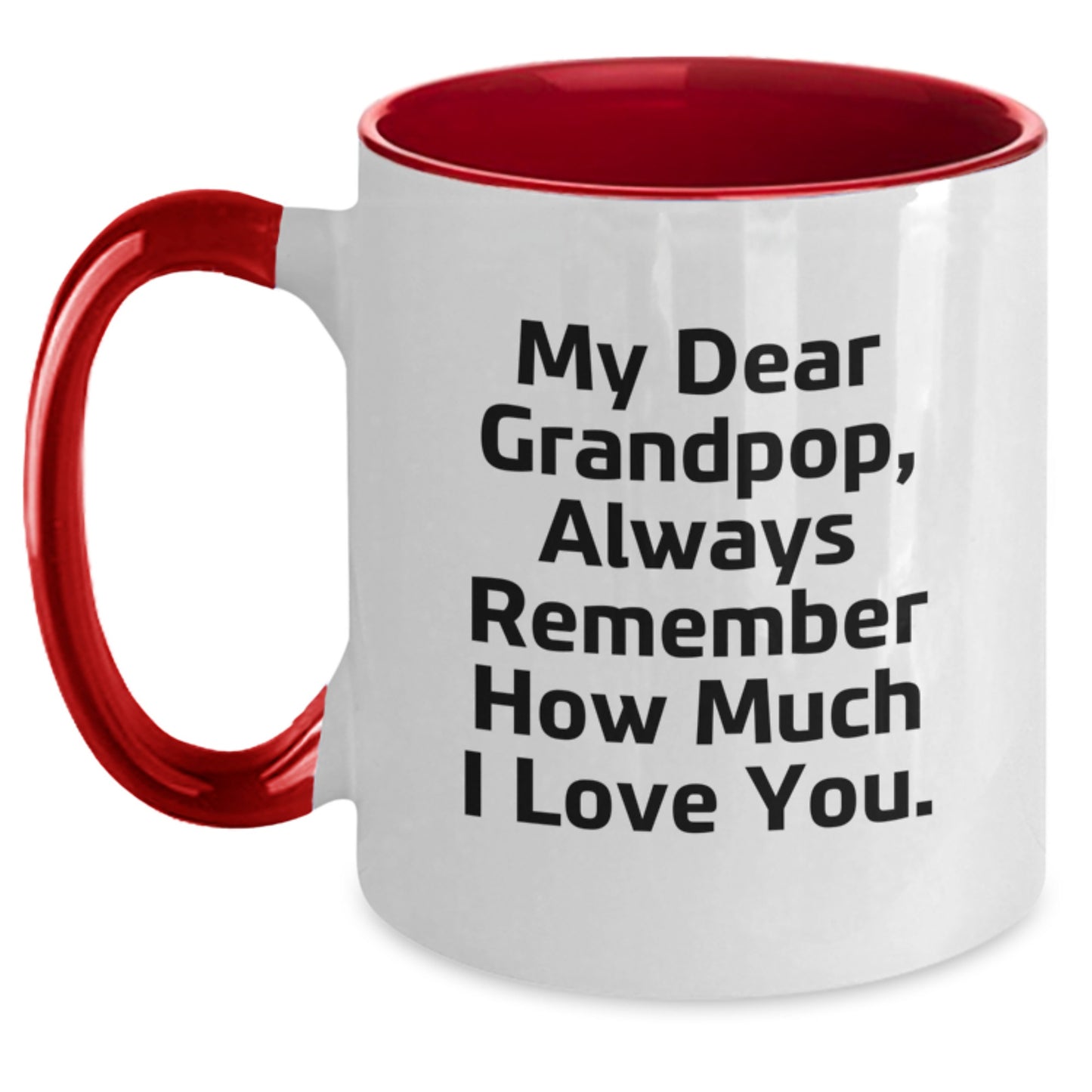 Grandpop's Inspirational Two Tone Coffee Mug, Funny Quote Gifts for Men, Unique Graduation Presents from Family, Friends, or Coworkers - Main