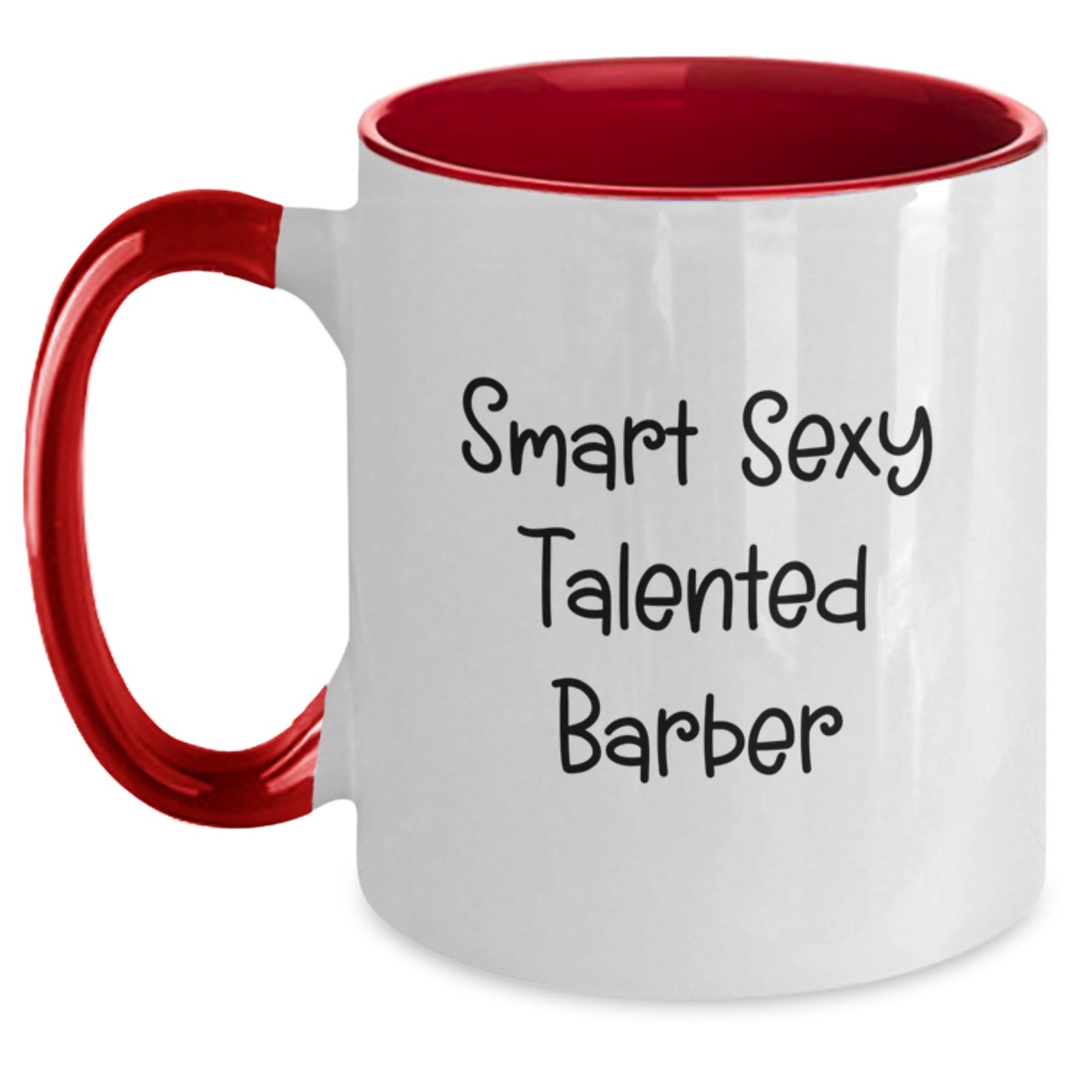 Funny Barber Quotes Gifts from Friends for Barber Two Tone Coffee Mug Birthday Unique - Main