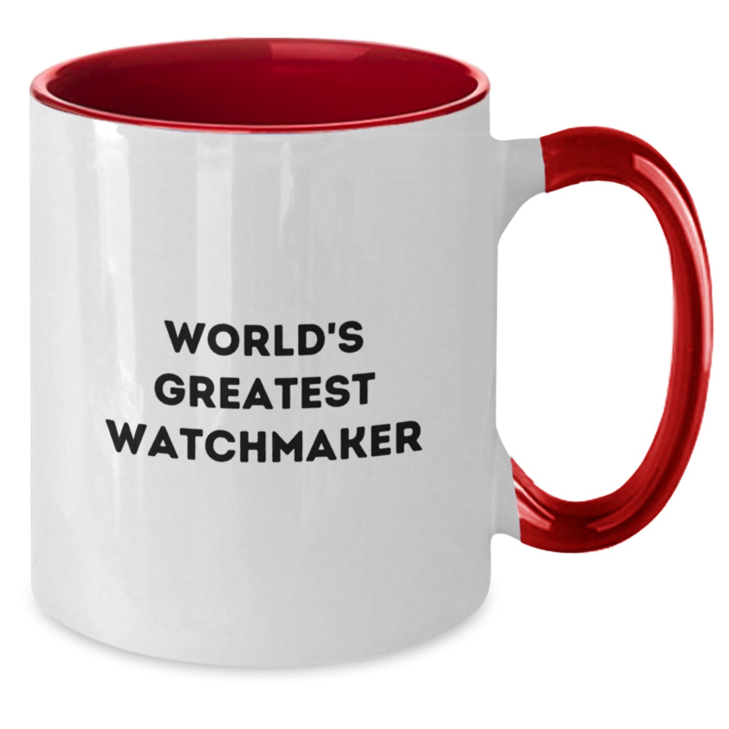 Funny Watchmaker Gifts from Men to Friends, World's Greatest Watchmaker Two Tone Coffee Mug for Valentine's Unique Ideas - Additional