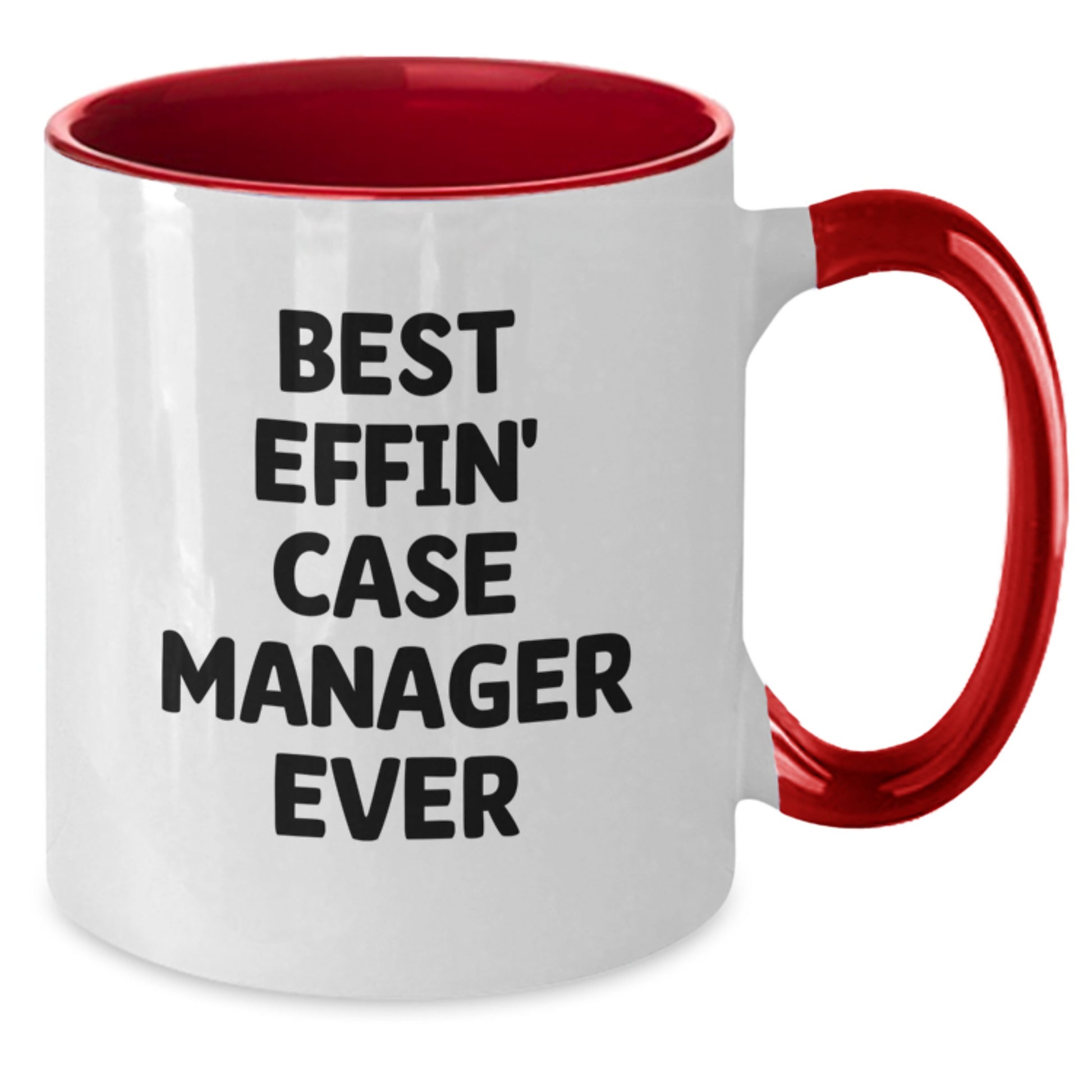 Funny Case Manager Gifts from Friends, Best Effin' Case Manager Ever Two Tone Coffee Mugs for Graduation, Unique Gifts for Case Manager, Case Manager Appreciation Mugs - Additional