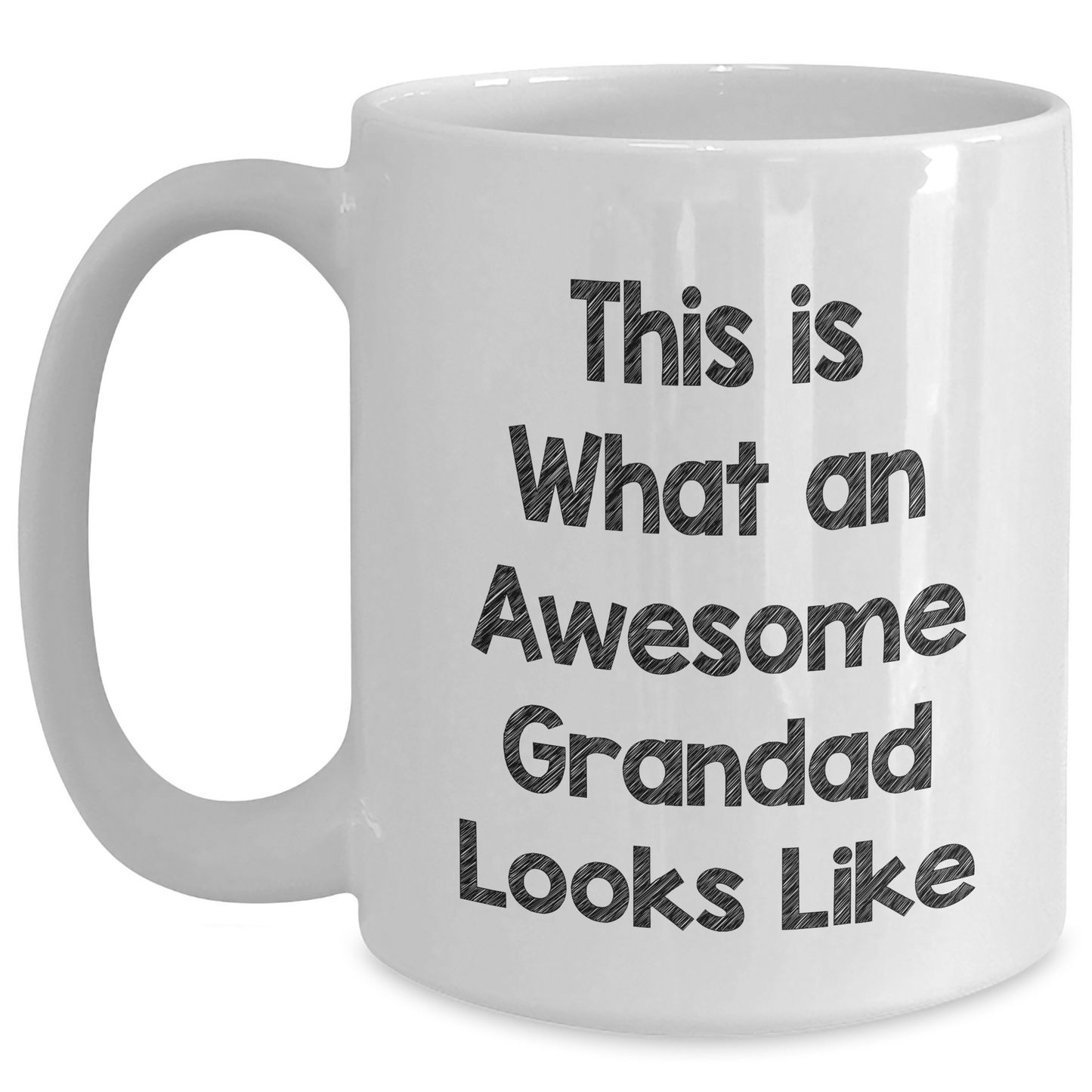 Funny Grandad Gifts, White Coffee Mugs for Him, 'This Is What An Awesome Grandad Looks Like' Quote, Gifts from Family, Perfect for Father's Day - Main