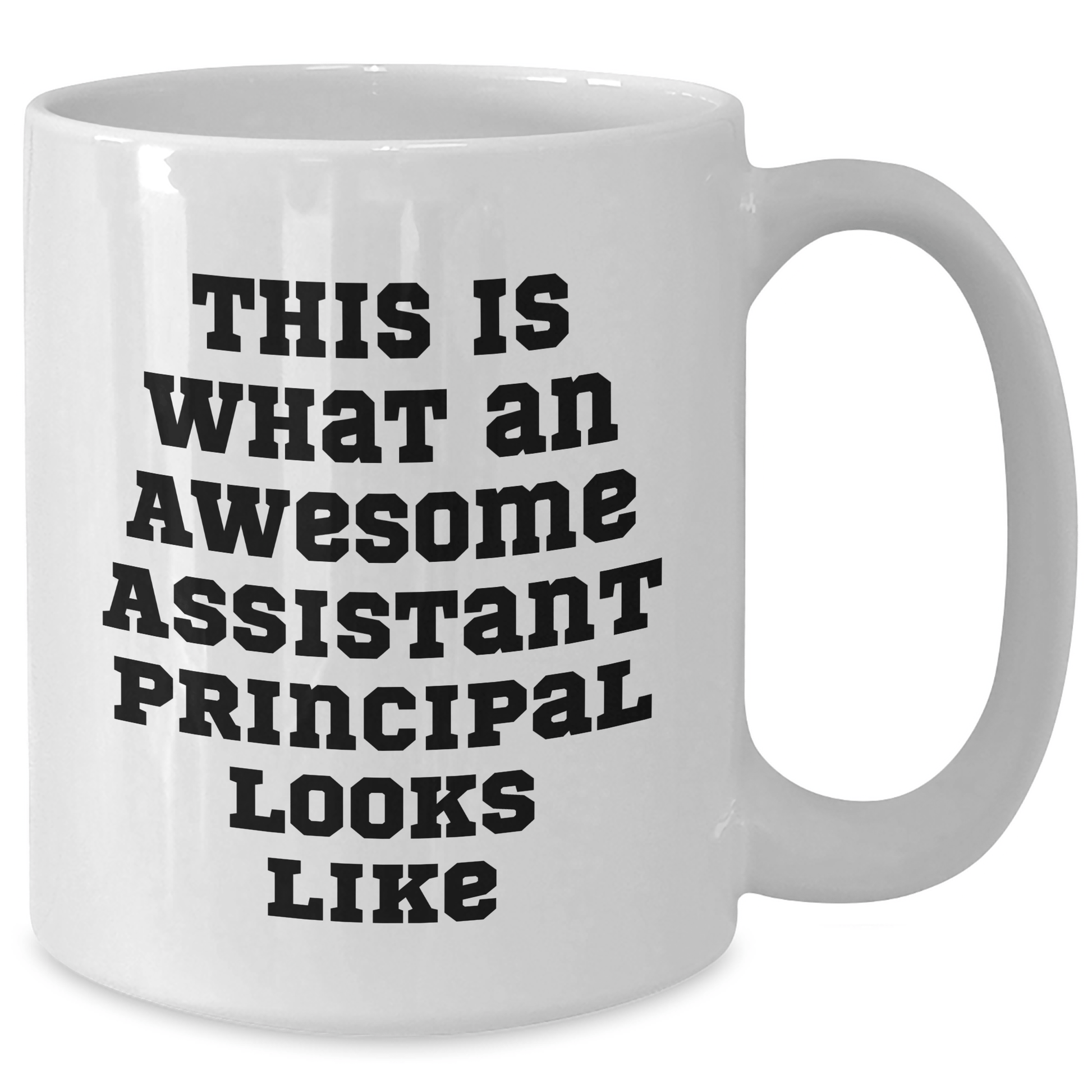 Funny Assistant Principal Gifts - White Coffee Mug for Dad's Awesome Boss, Gifts from Mom, Unique Father's Day Presents