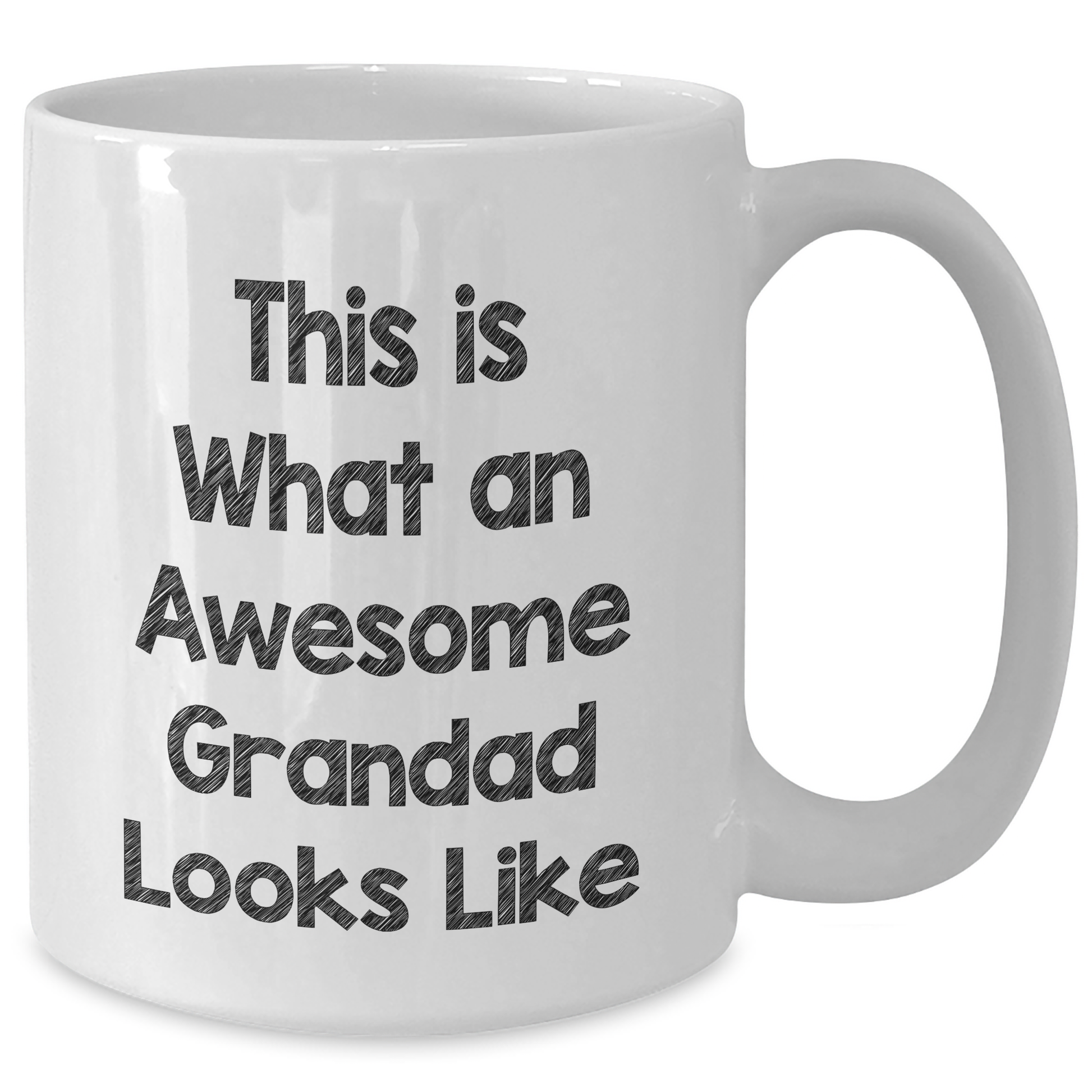 Funny Grandad Gifts, White Coffee Mugs for Him, 'This Is What An Awesome Grandad Looks Like' Quote, Gifts from Family, Perfect for Father's Day - Additional