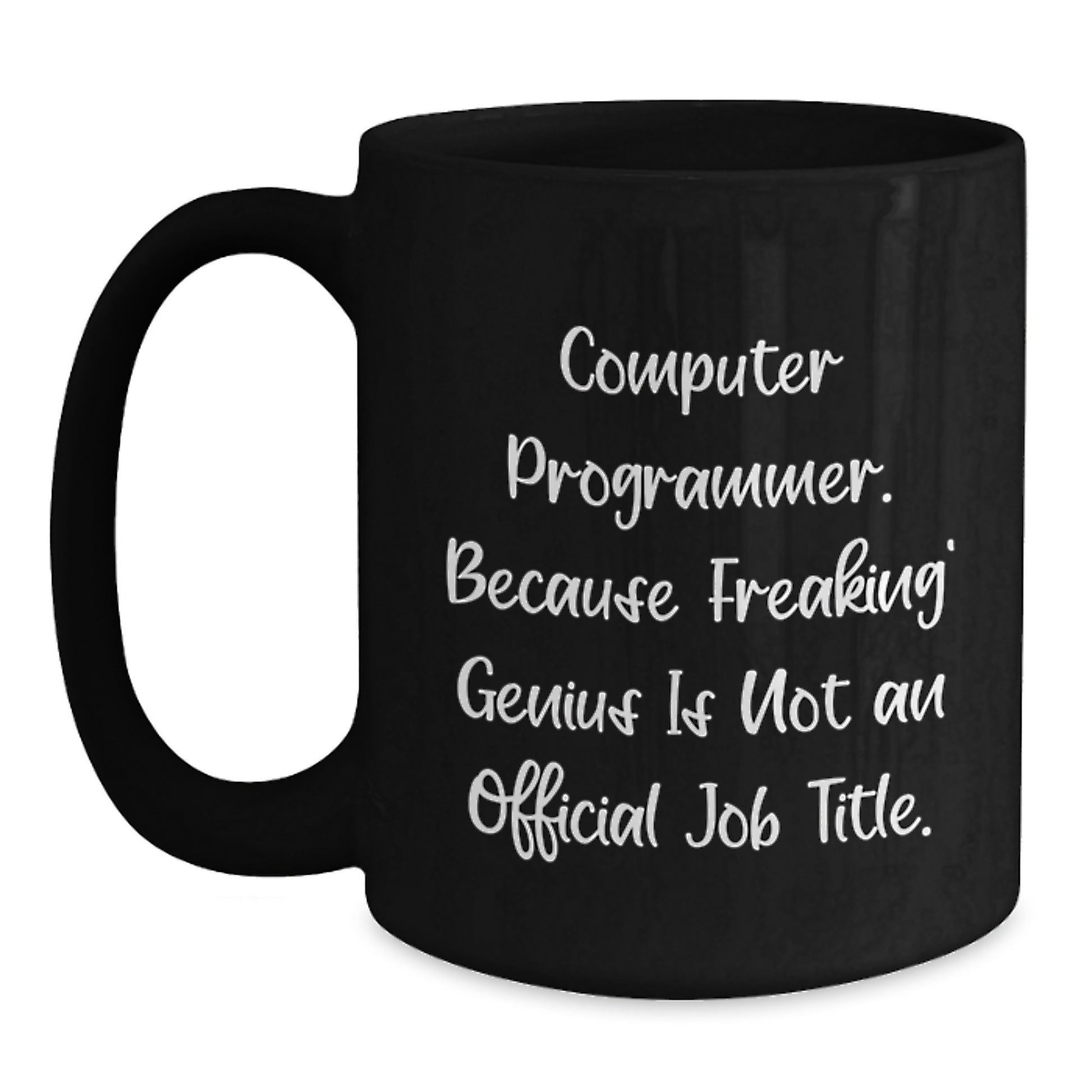 Computer Programmer Funny Mugs Gifts for Men Black Coffee Mug from Friends Christmas Unique Gifts - Main